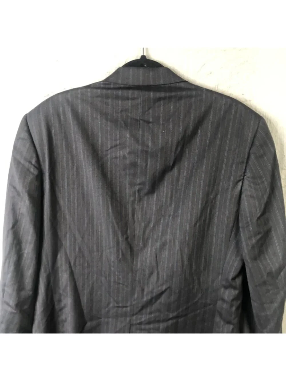 Hart Schaffner Marx Blazer Mens 44R Gray Pinstripe Wool Suit Jacket Dillard's